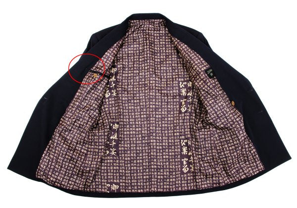 Jean Paul GAULTIER HOMME Lined Kanji Jacket Navy Size 48