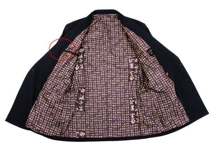 Jean Paul GAULTIER HOMME Lined Kanji Jacket Navy Size 48