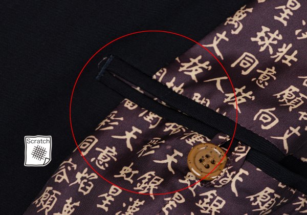 Jean Paul GAULTIER HOMME Lined Kanji Jacket Navy Size 48
