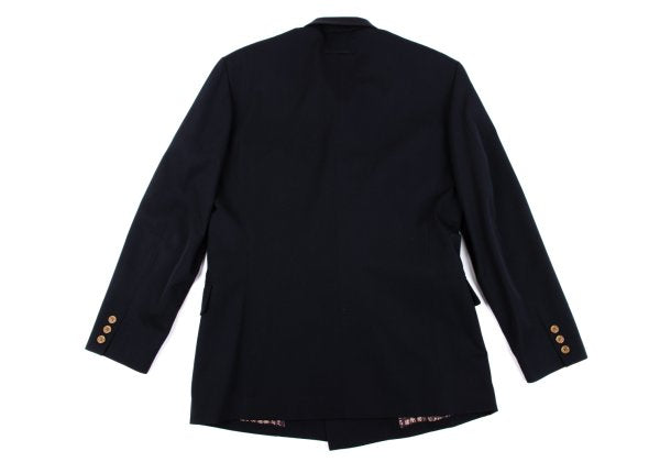 Jean Paul GAULTIER HOMME Lined Kanji Jacket Navy Size 48