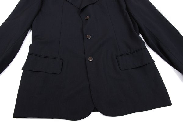 Jean Paul GAULTIER HOMME Wool 3-Button Jacket Navy Size 50
