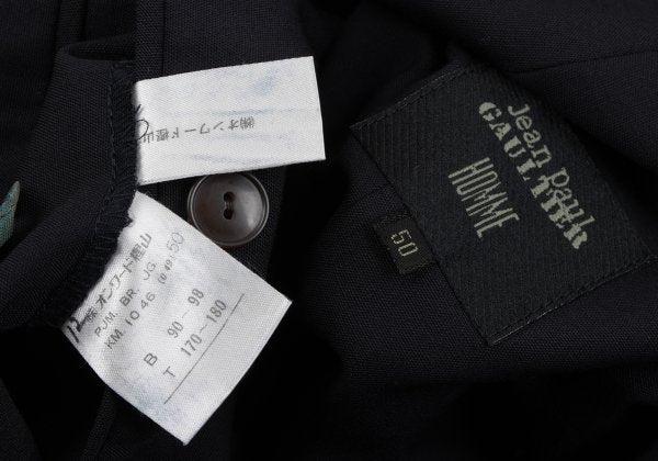 Jean Paul GAULTIER HOMME Wool 3-Button Jacket Navy Size 50