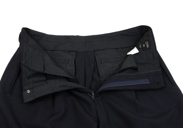 Jean Paul GAULTIER HOMME Wool Pleated Pants Navy Size 48