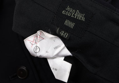 Jean Paul GAULTIER HOMME Wool Pleated Pants Navy Size 48