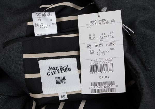 Jean Paul GAULTIER HOMME Wool Inner Jacket Gray Size 50