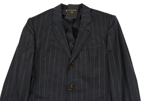 Jean Paul GAULTIER HOMME Striped Wool 3B Jacket Gray Size 48