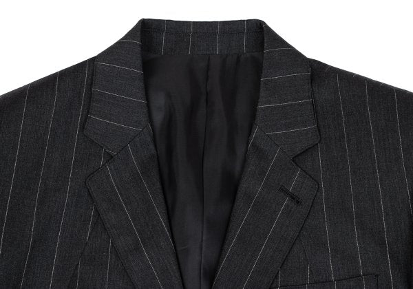 Jean Paul GAULTIER HOMME Striped Wool 3B Jacket Gray Size 48