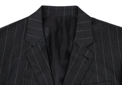 Jean Paul GAULTIER HOMME Striped Wool 3B Jacket Gray Size 48