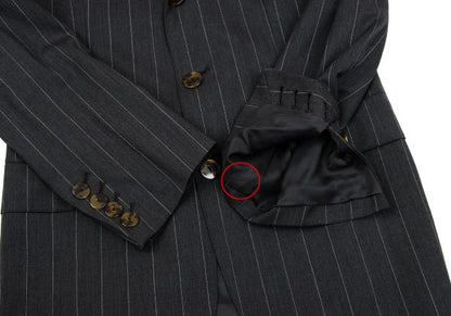 Jean Paul GAULTIER HOMME Striped Wool 3B Jacket Gray Size 48