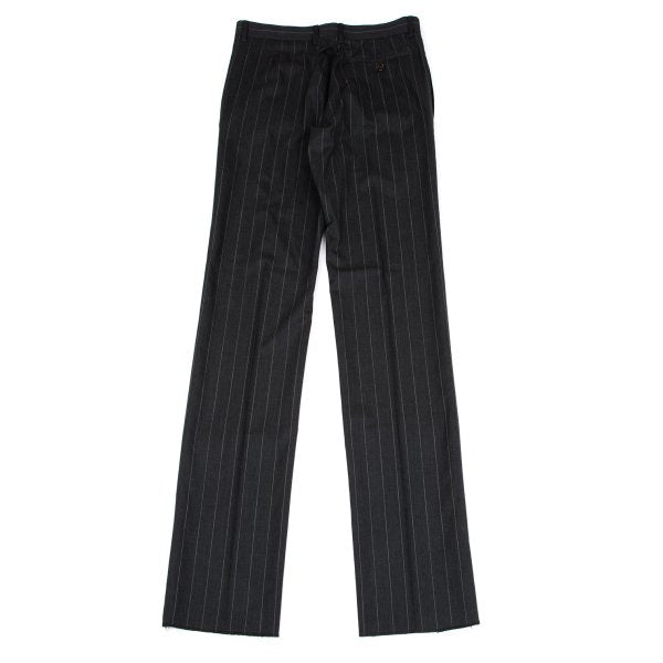 Jean Paul GAULTIER HOMME Wool Stripe Pants Gray Size 48