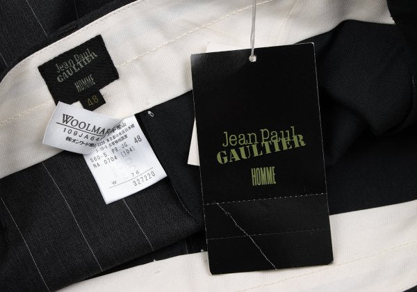 Jean Paul GAULTIER HOMME Wool Stripe Pants Gray Size 48
