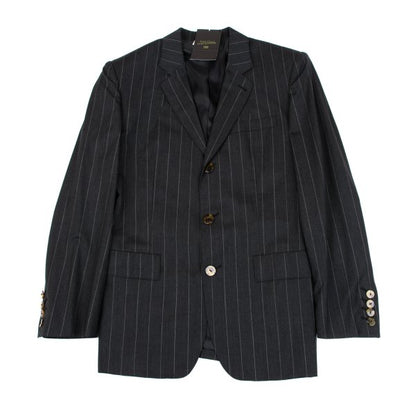 Jean Paul GAULTIER HOMME Wool Stripe Jacket Gray Size 48