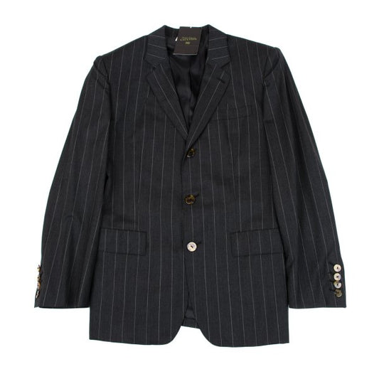 Jean Paul GAULTIER HOMME Wool Stripe Jacket Gray Size 48