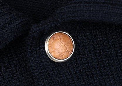 GIANNI VERSACE Wool Button Knit Jacket Navy Size 50