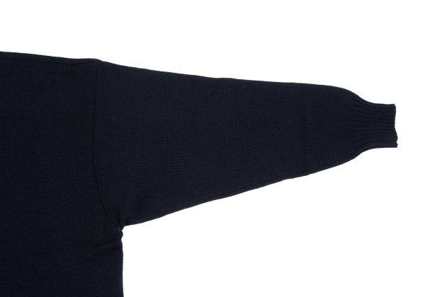 GIANNI VERSACE Wool Button Knit Jacket Navy Size 50
