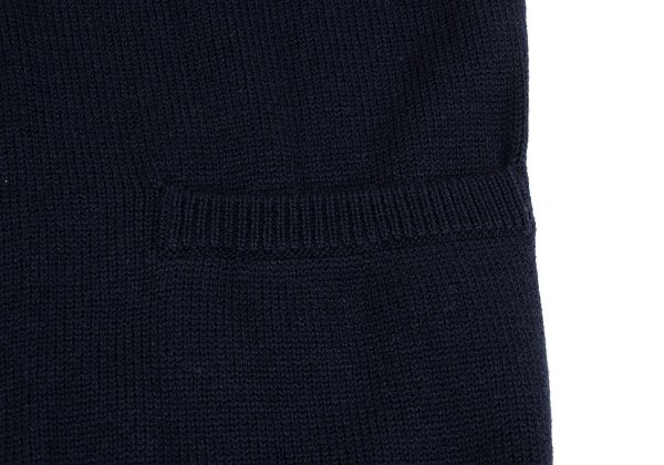 GIANNI VERSACE Wool Button Knit Jacket Navy Size 50