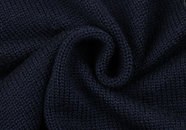 GIANNI VERSACE Wool Button Knit Jacket Navy Size 50