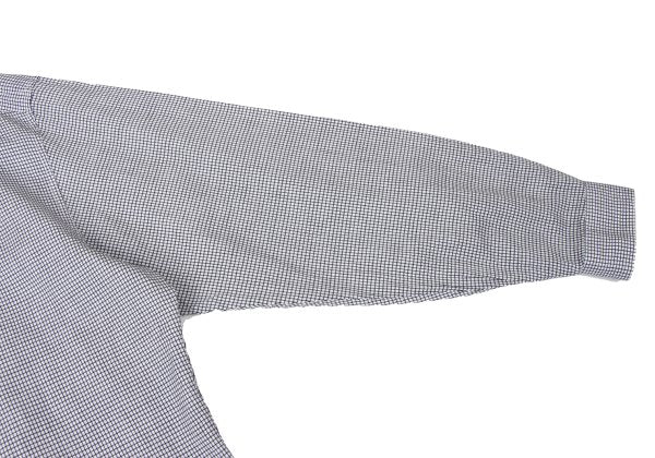 GIANNI VERSACE Cotton Linen Graph Check Long Sleeve Shirt Size 46