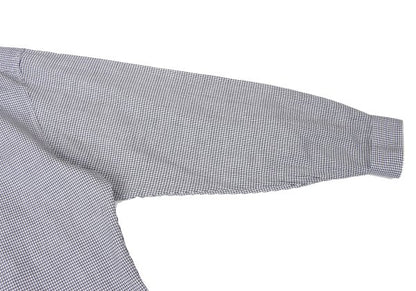GIANNI VERSACE Cotton Linen Graph Check Long Sleeve Shirt Size 46