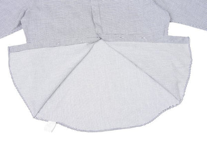 GIANNI VERSACE Cotton Linen Graph Check Long Sleeve Shirt Size 46