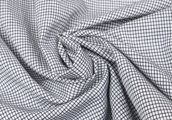 GIANNI VERSACE Cotton Linen Graph Check Long Sleeve Shirt Size 46