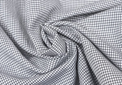 GIANNI VERSACE Cotton Linen Graph Check Long Sleeve Shirt Size 46