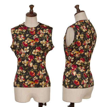 Jean Paul GAULTIER FEMME Floral Print Top Black Size 40