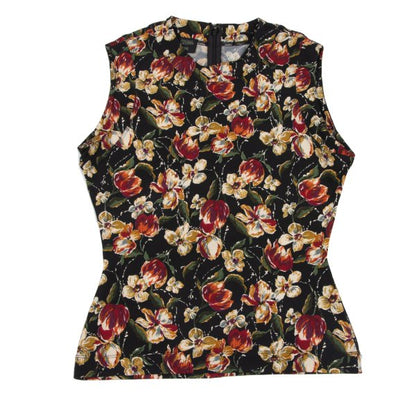 Jean Paul GAULTIER FEMME Floral Print Top Black Size 40
