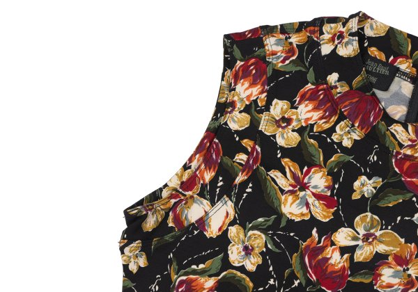 Jean Paul GAULTIER FEMME Floral Print Top Black Size 40