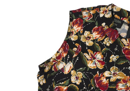 Jean Paul GAULTIER FEMME Floral Print Top Black Size 40