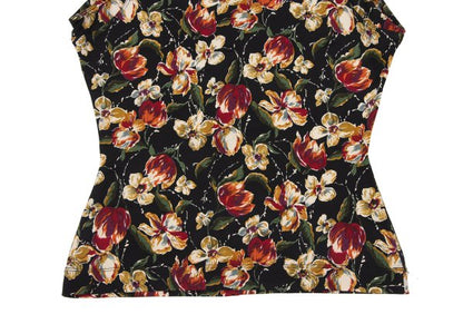 Jean Paul GAULTIER FEMME Floral Print Top Black Size 40