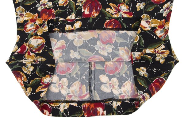 Jean Paul GAULTIER FEMME Floral Print Top Black Size 40