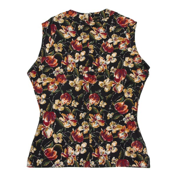 Jean Paul GAULTIER FEMME Floral Print Top Black Size 40