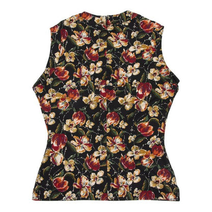 Jean Paul GAULTIER FEMME Floral Print Top Black Size 40