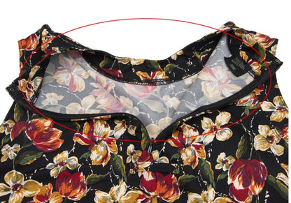 Jean Paul GAULTIER FEMME Floral Print Top Black Size 40