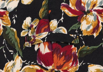 Jean Paul GAULTIER FEMME Floral Print Top Black Size 40