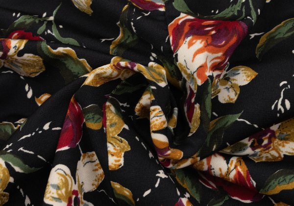 Jean Paul GAULTIER FEMME Floral Print Top Black Size 40