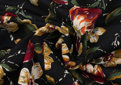 Jean Paul GAULTIER FEMME Floral Print Top Black Size 40