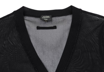 Jean Paul GAULTIER FEMME Fringe Power Cardigan Black Size 40