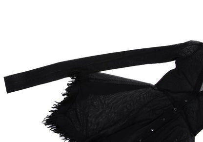 Jean Paul GAULTIER FEMME Fringe Power Cardigan Black Size 40