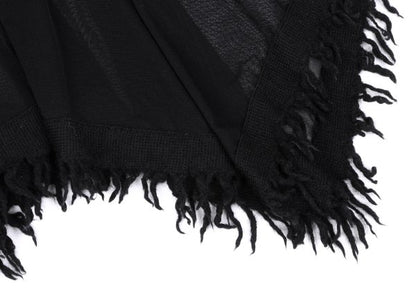Jean Paul GAULTIER FEMME Fringe Power Cardigan Black Size 40