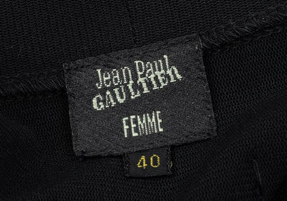 Jean Paul GAULTIER FEMME Fringe Power Cardigan Black Size 40