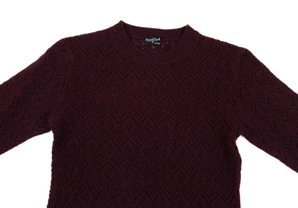 MARGARET HOWELL Openwork Wool Knit Sweater Red Size 2