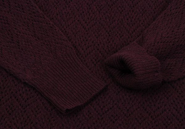 MARGARET HOWELL Openwork Wool Knit Sweater Red Size 2