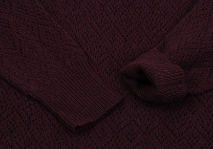 MARGARET HOWELL Openwork Wool Knit Sweater Red Size 2