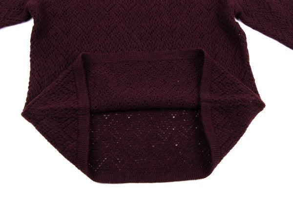 MARGARET HOWELL Openwork Wool Knit Sweater Red Size 2