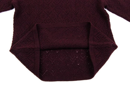 MARGARET HOWELL Openwork Wool Knit Sweater Red Size 2
