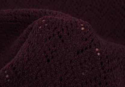 MARGARET HOWELL Openwork Wool Knit Sweater Red Size 2