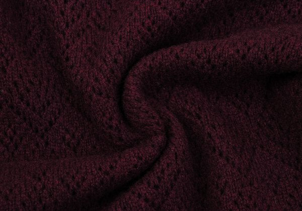 MARGARET HOWELL Openwork Wool Knit Sweater Red Size 2