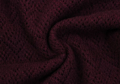 MARGARET HOWELL Openwork Wool Knit Sweater Red Size 2